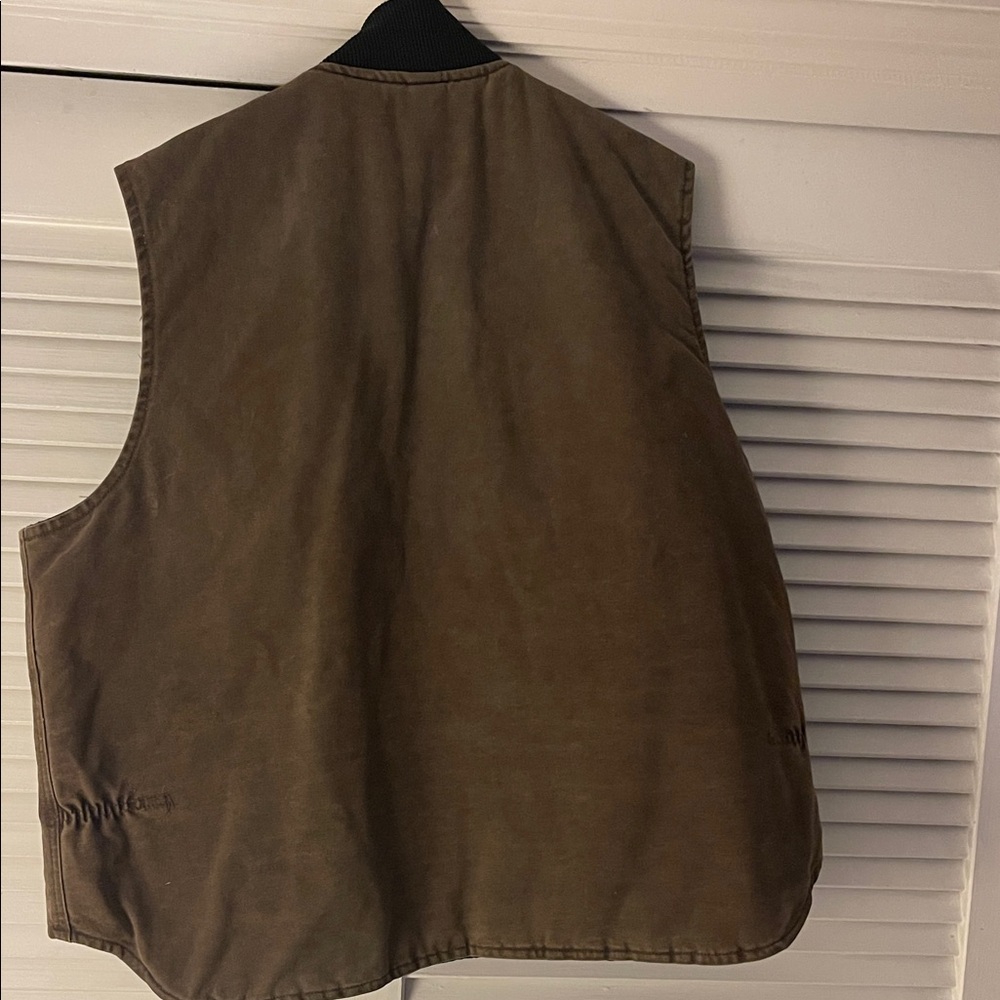 Carhartt Men's Dark Brown Work Vest - Picture 3 of 3